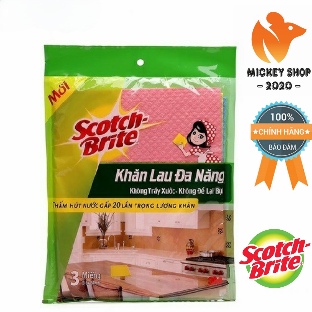 [HCM][ CAO CẤP ] Gói 3 Khăn Lau Đa Năng Cở Lớn 3M 315 x 257 mm -  XA004497757