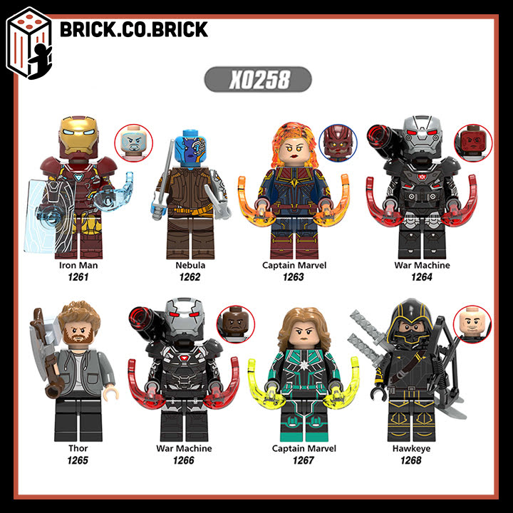 X0258 - Đồ Chơi Lắp Ráp Minifigures Và Mô Hình Non Lego Phiên Bản Siêu Anh Hùng Avengers 4 Endgame.