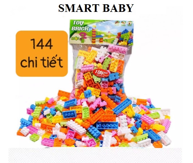 Túi xếp hình 144/ 200 chi tiết - Xếp hình sáng tạo Smart Baby