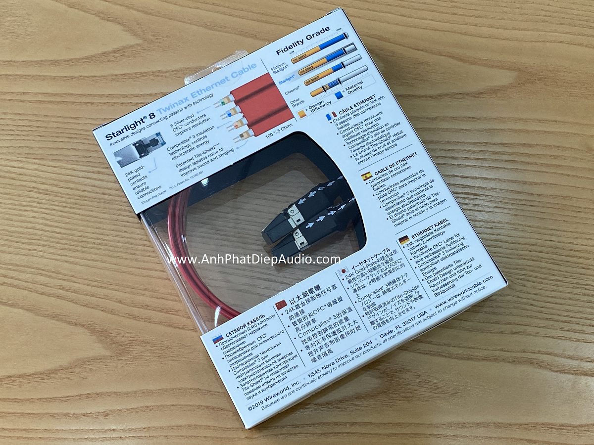 Dây cáp mạng WIREWORLD Starlight 8 Twinax Ethernet Cable - CAT 8