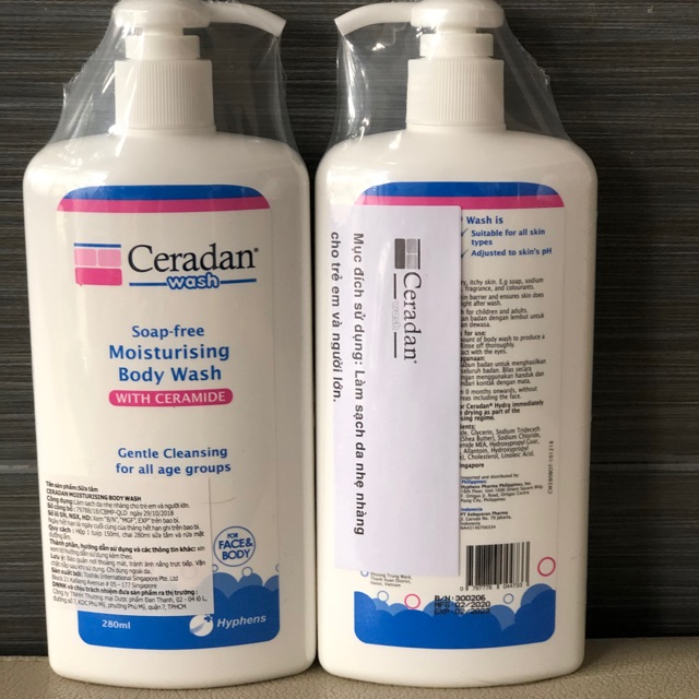 CERADAN WASH 280ML. SỮA TẮM