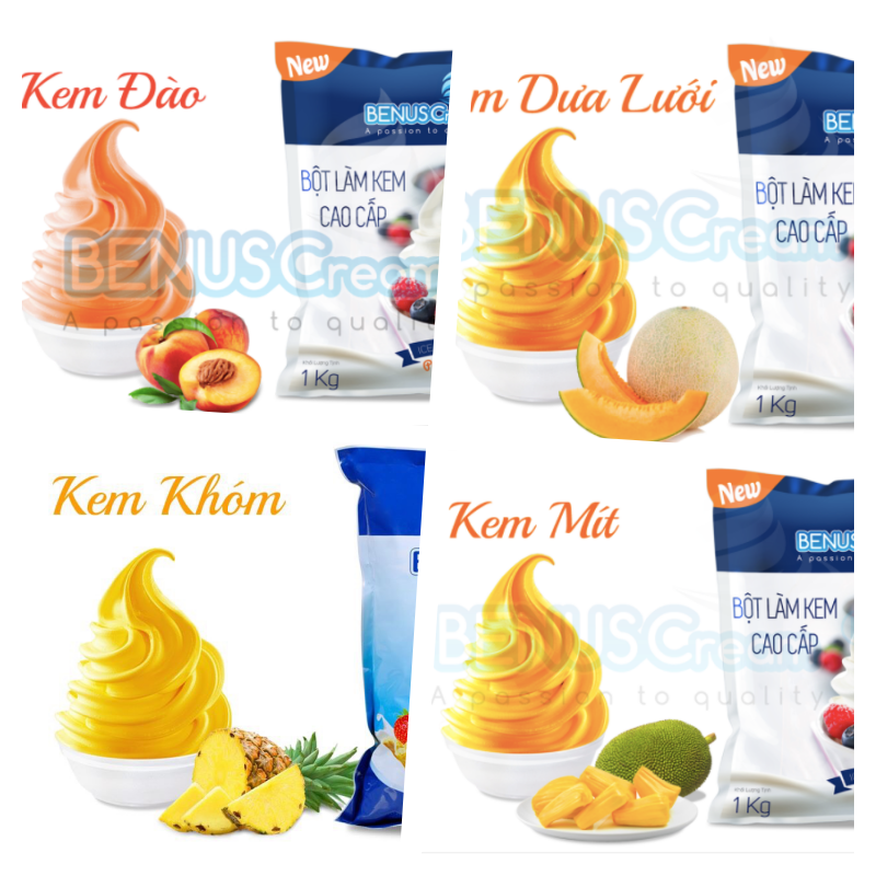 Bột làm kem tươi hương Dâu