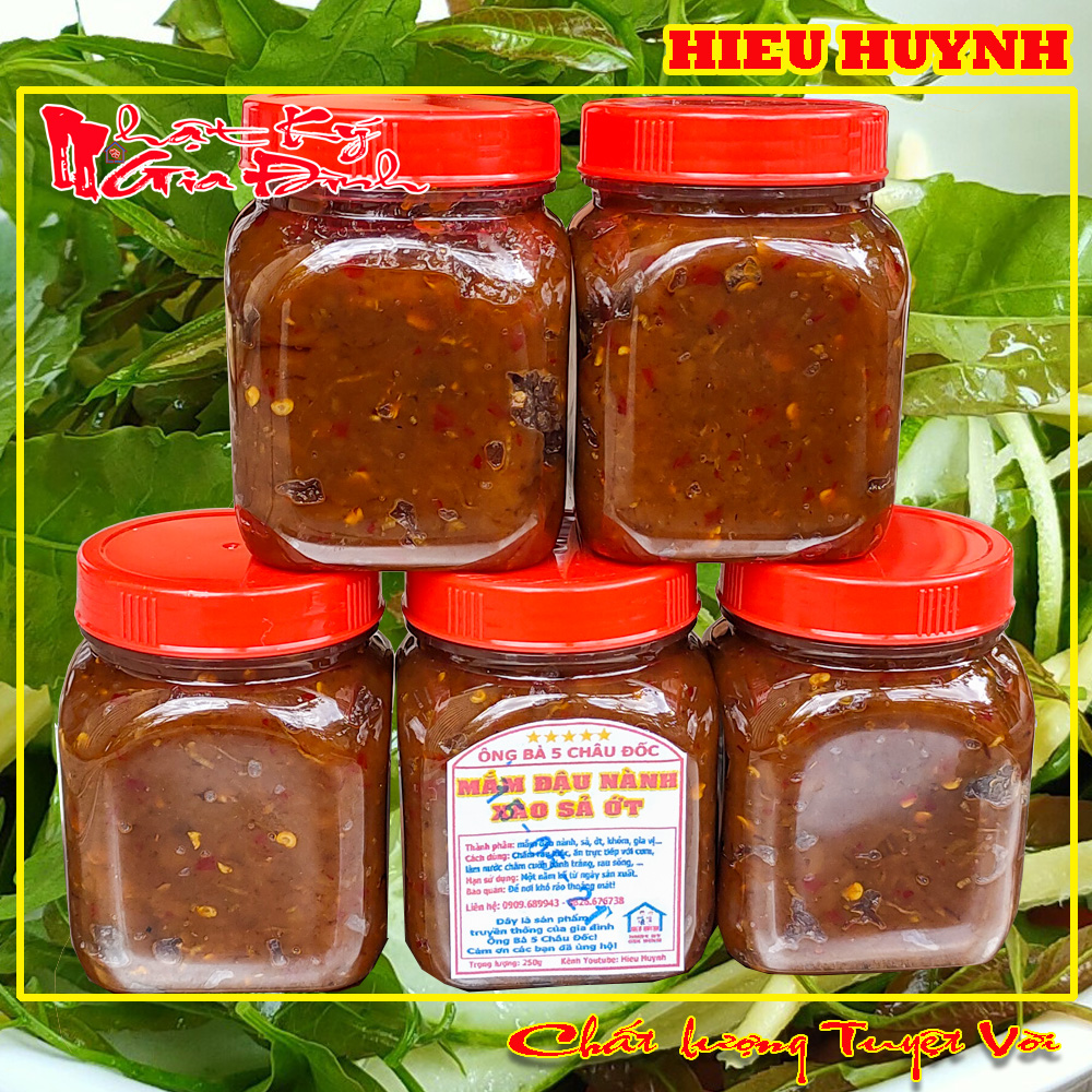 250gr Mắm Đậu Nành Xào Sả Ớt Đặc Biệt Cho Người Ăn Chay Chính Hiệu Của Ông Bà 5 Châu Đốc