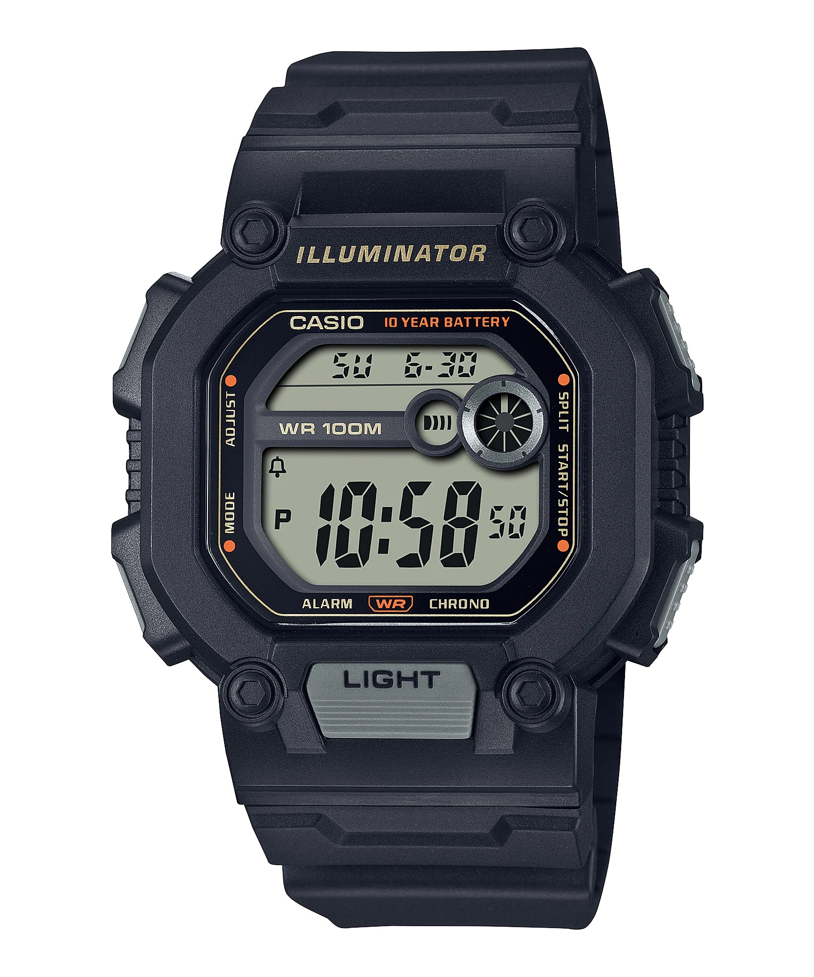 Đồng hồ nam dây nhựa casio standard w-737hx-1avdf chính hãng - w-737hx-1a pin 10 năm