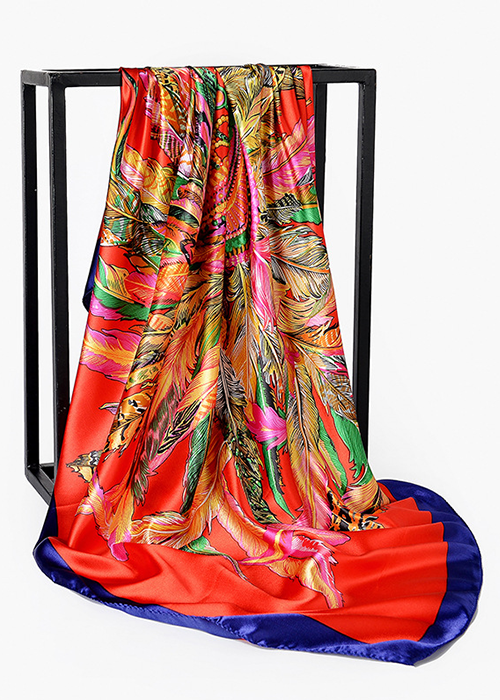 Khăn Lụa Vuông Khăn Turban Làm Aó Họa Tiết Sang Trọng - Chất Liệu Chiffon - 90x90cm - Mã KL013