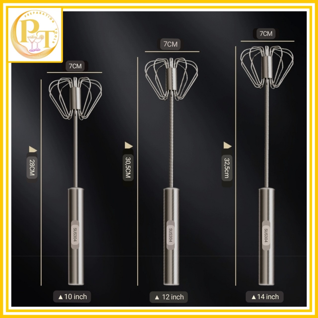Cây đánh trứng tạo bọt cà phê thân inox