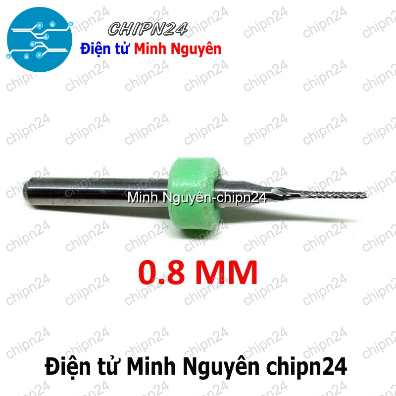 [1 cây] Mũi phay mạch in CNC 0.8mm (Mạch điện tử, PCB) - HH000979
