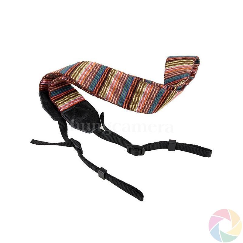 Dây đeo máy ảnh - dệt thổ cẩm 2 mặt
