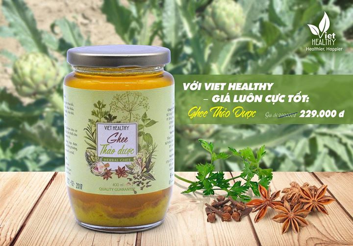 Ghee thảo dược Viethealthy - Hủ  400ml