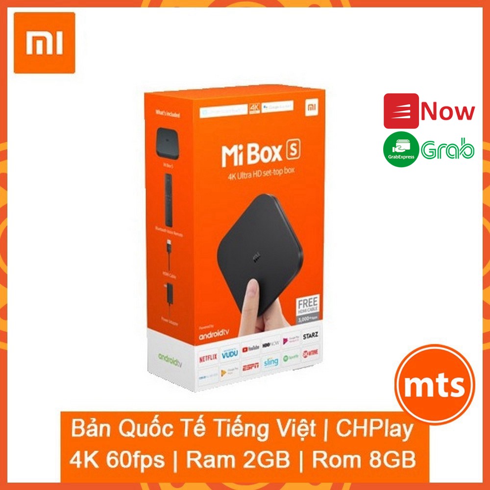 Android Tivi Box Xiaomi Mibox S 4K Gen 2 Android 8.1 Tiếng Việt