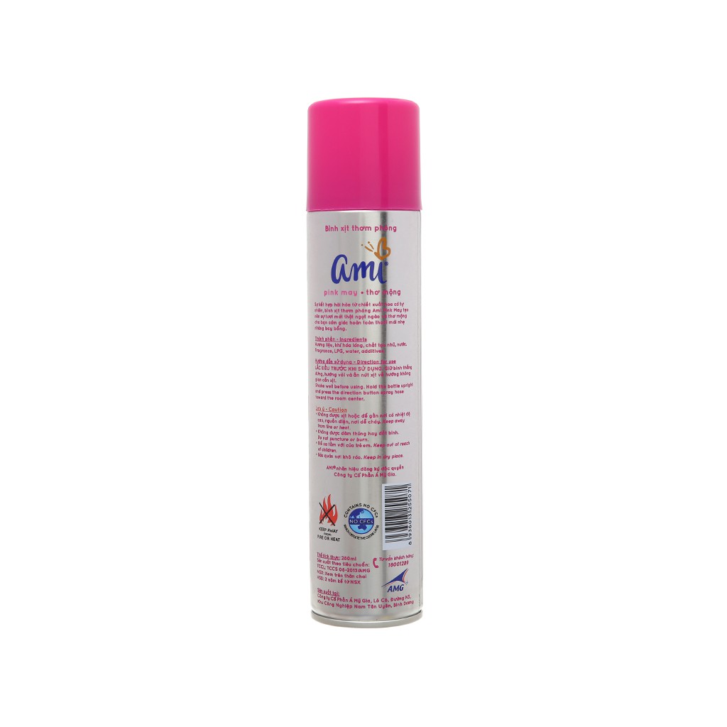 Xịt phòng Ami pink may thơ mộng 280ml