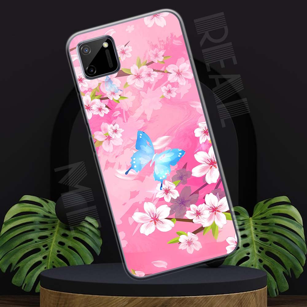 Ốp lưng cho realme c11 , realme c11 , realme c12 mẫu bst hoa lá cành tpu