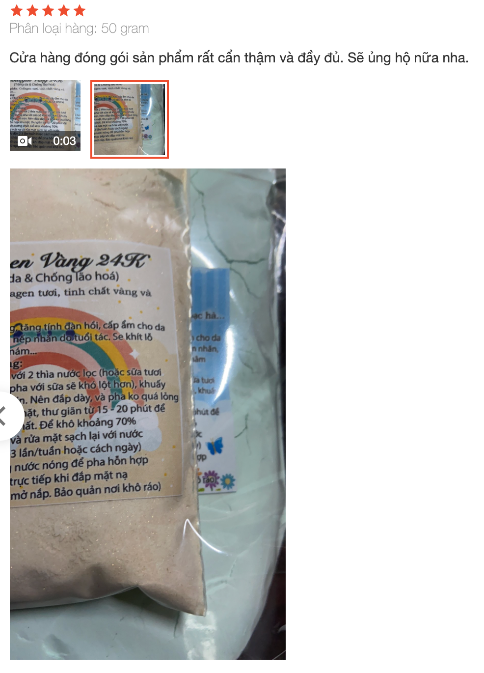Bột Collagen Vàng Mỹ Phẩm Handmade - Đắp mặt & ủ body