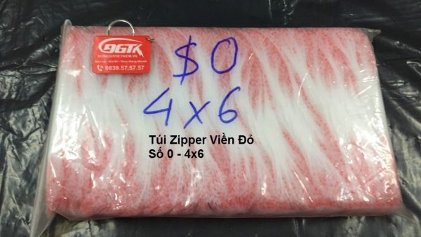 [HCM]1Kg TÚI ZIP ( Zipper Viền đỏ) Size nhỏ 5x7cm - D032