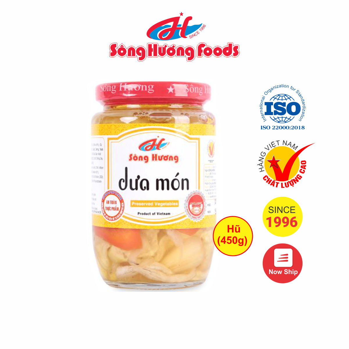 Dưa Món Sông Hương Foods Hũ 450g - Ăn kèm , bún , phở , mì tôm