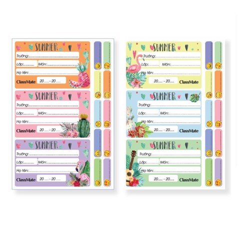 Nhãn vở classmate summer cl-nt218