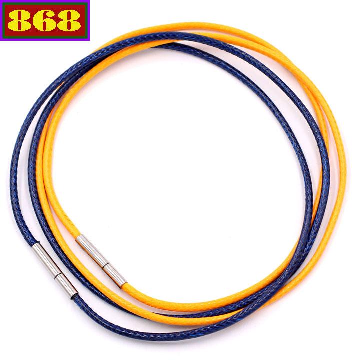 Combo 2 sợi dây vòng cổ cao su - xanh dương + vàng dcsxdv1