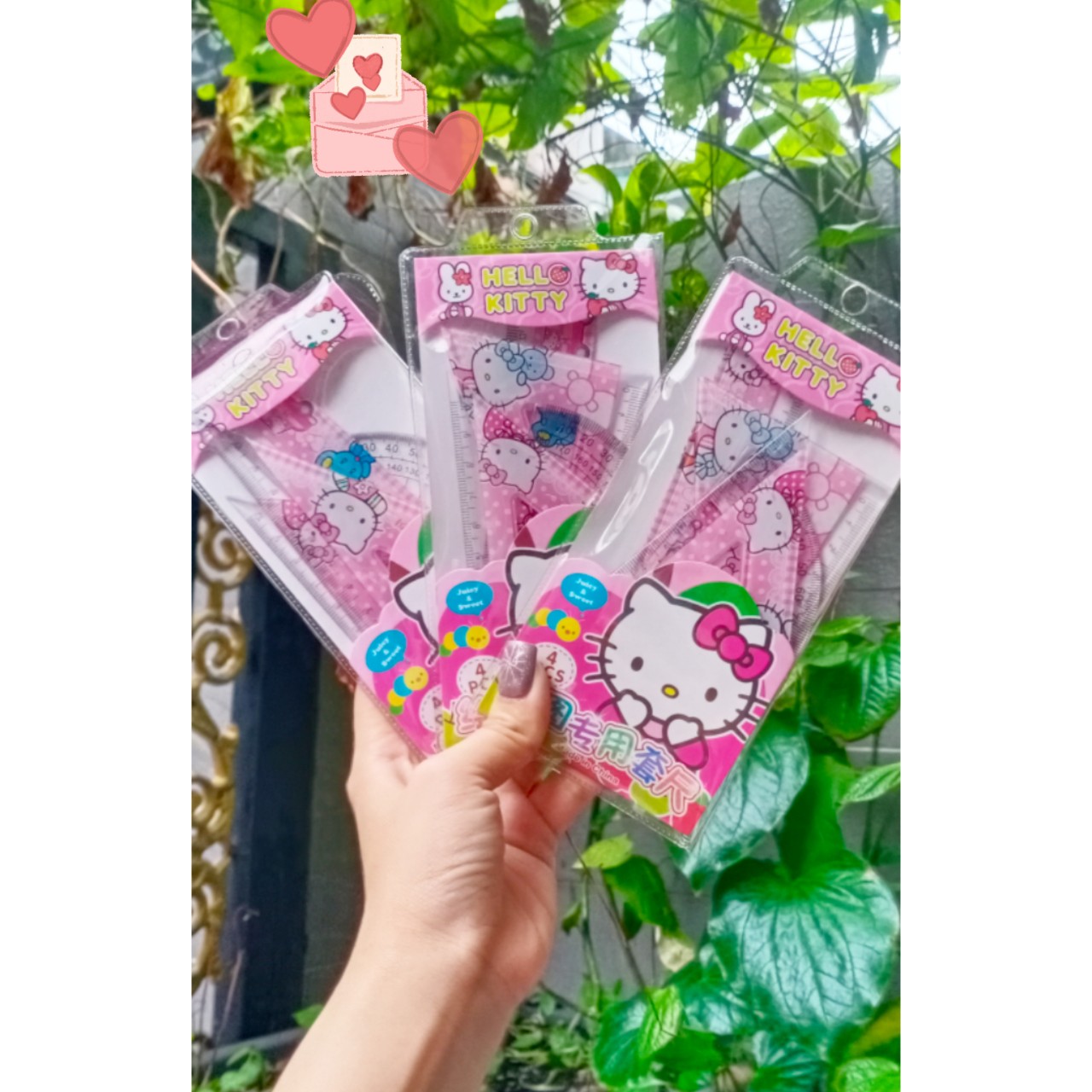 [HCM]BỘ 4 THƯỚC HELLO KITTY