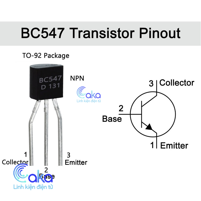 Gói 10 - Transistor BC547 NPN 0.1A 50V