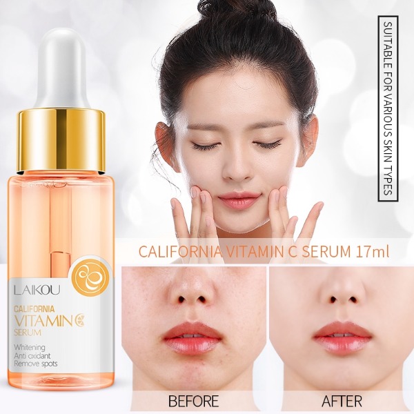 Serum vitamin C California LAIKOU 17ml dưỡng trắng da xóa vết đốm, chống lão hóa, tinh chất Vitamin C tăng sức đề kháng da