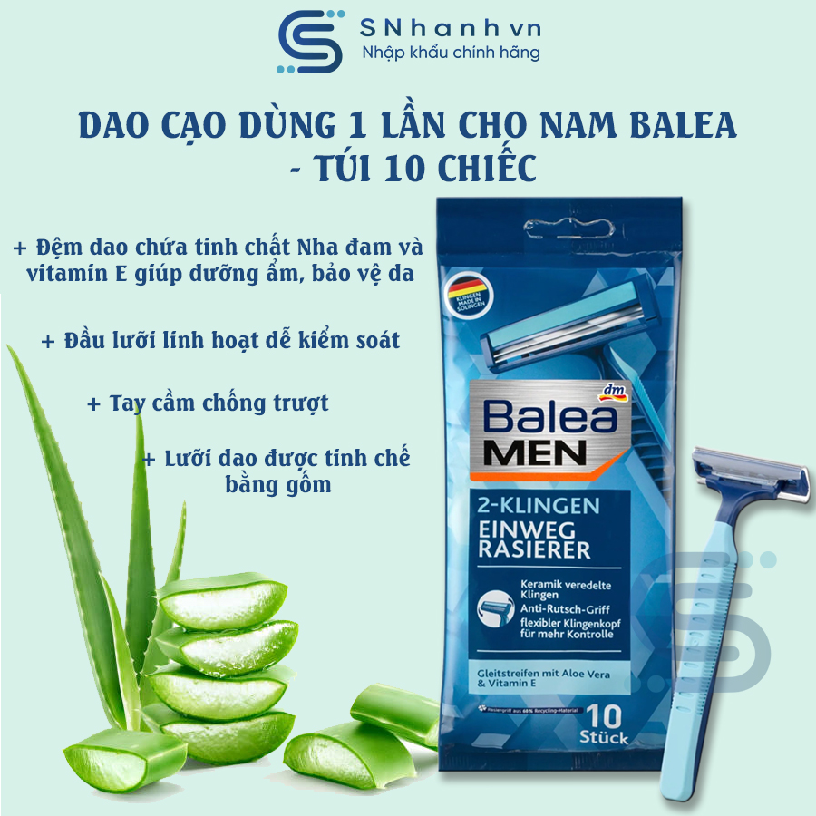 Bọt cạo râu 300ml, Kem gel 200ml BALEA MEN Đức với Nha đam, Cooling Complex