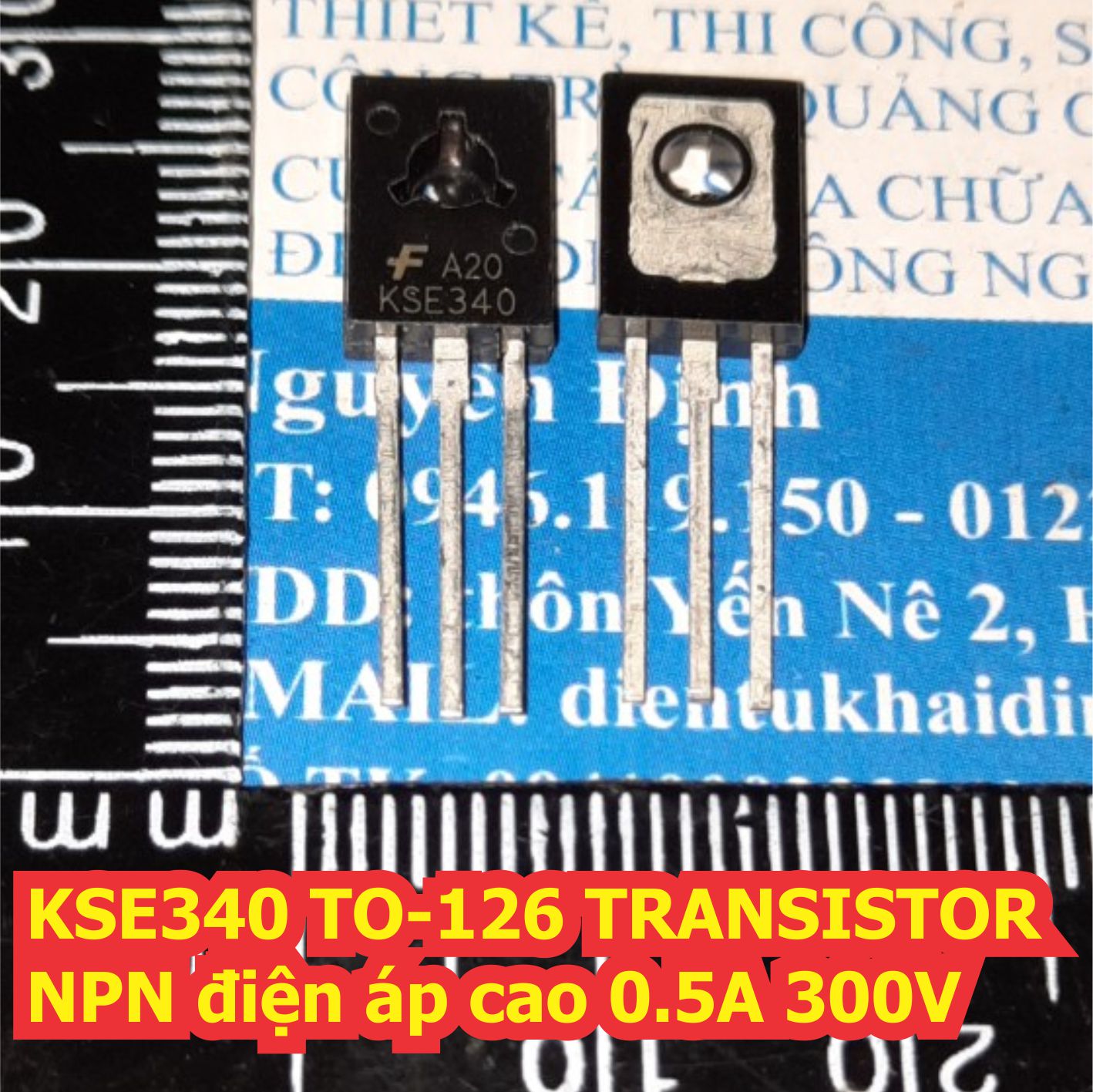 10 con kse340 mje340 kse350 mje350 to-126 transistor npn / pnp điện áp cao 0.5a 300v kde7303