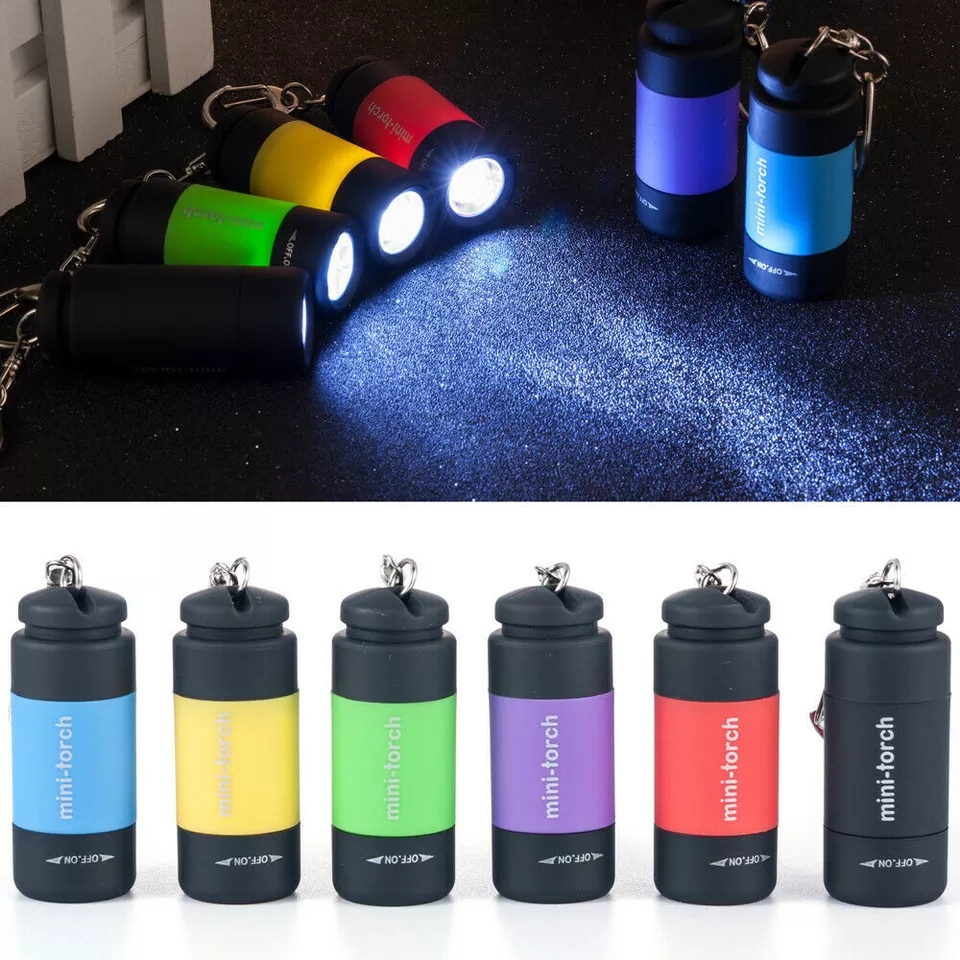 (mini torch) Móc khóa đèn mini torch chống nươc nhiều màu đẹp - đèn pin mini - den pin cam tay - đèn cắm trại dã ngoại