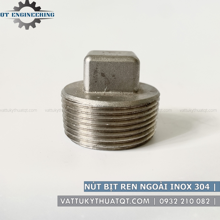 Nút Bịt Ren Ngoài Inox 304 | Phi 49,60,76 | VATTUKYTHUATQT.COM