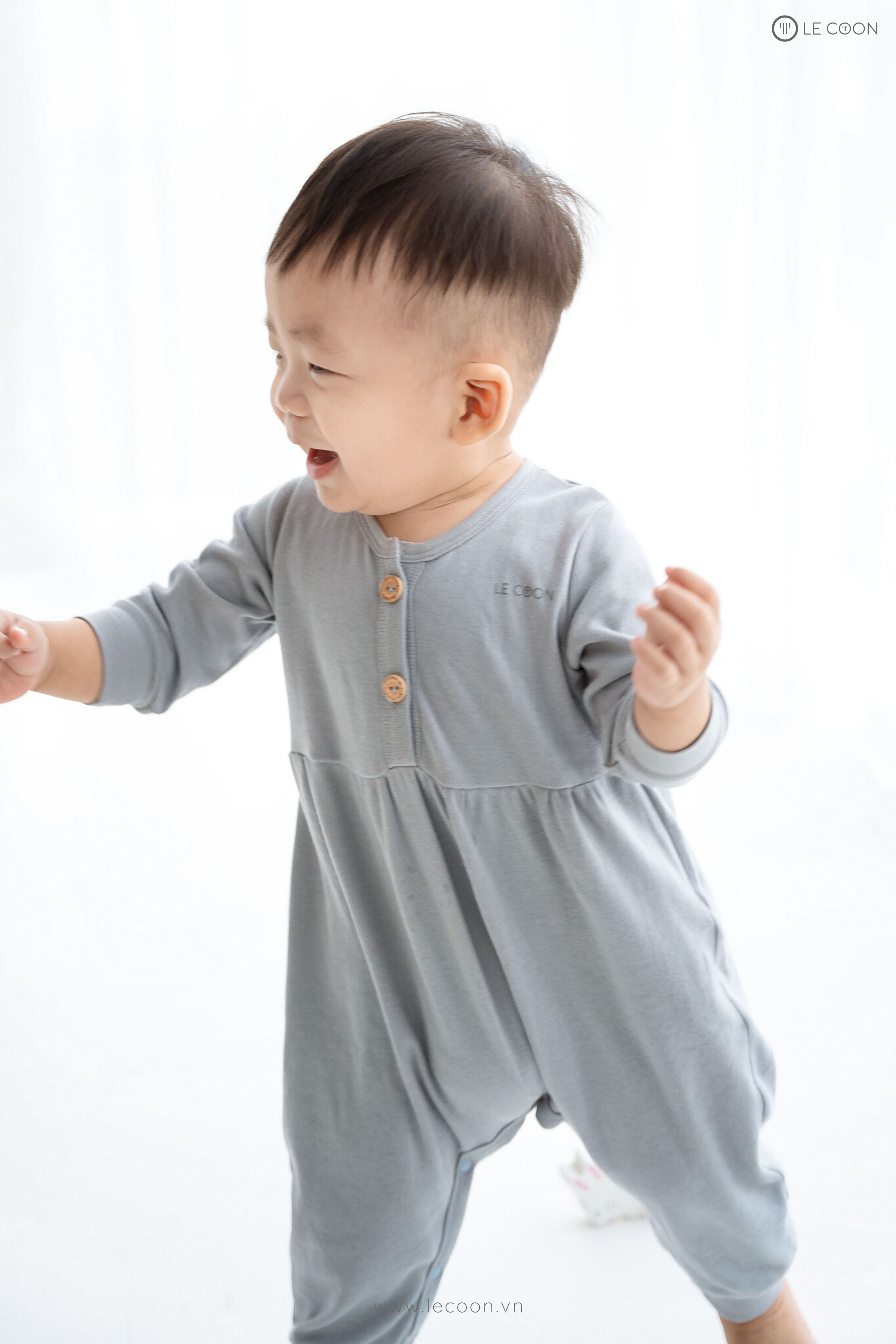 LE COON | Bodysuit Dài Bí Ngô | 3 tháng-2 tuổi