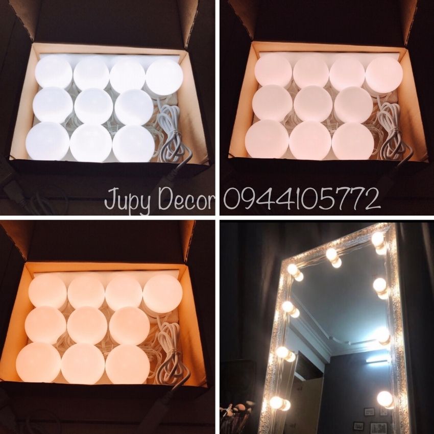 [TẶNG KÈM KEO 2 MẶT] Đèn led dán gương trang điểm ánh sáng trắng, chỉnh 3 màu Jupy DG01 đèn gắn gương không cần khoan đục lỗ, thao tác dán bằng keo 2 mặt cực đơn giản tiện lợi, có công tắc cảm ứng, tặng kèm keo 2 mặt