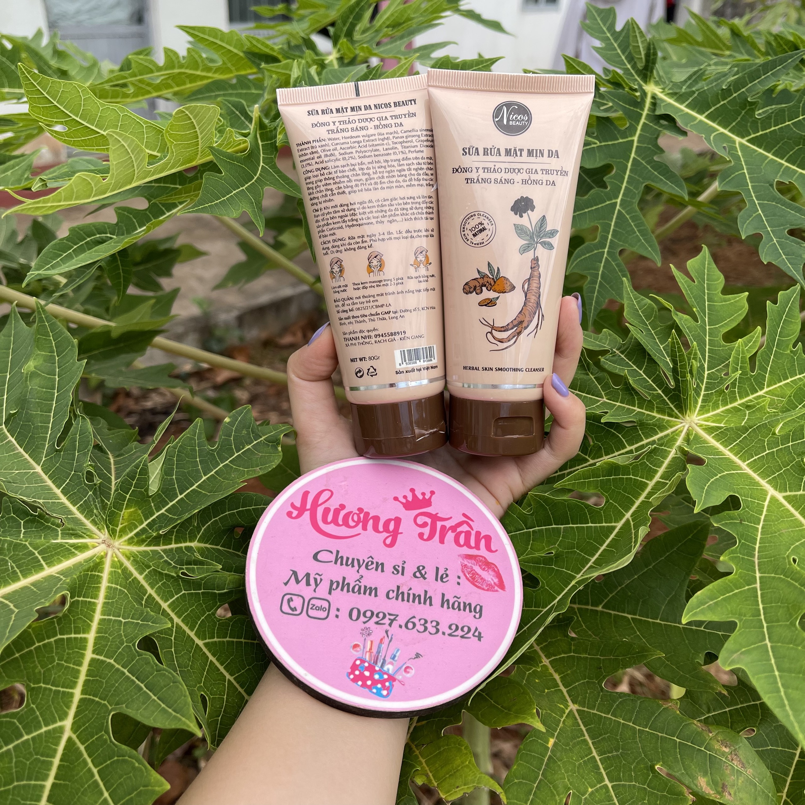 Sữa rửa mặt đông y gia truyền (tuýp lớn 80Gr) dùng chung với cao mụn sâm đỏ