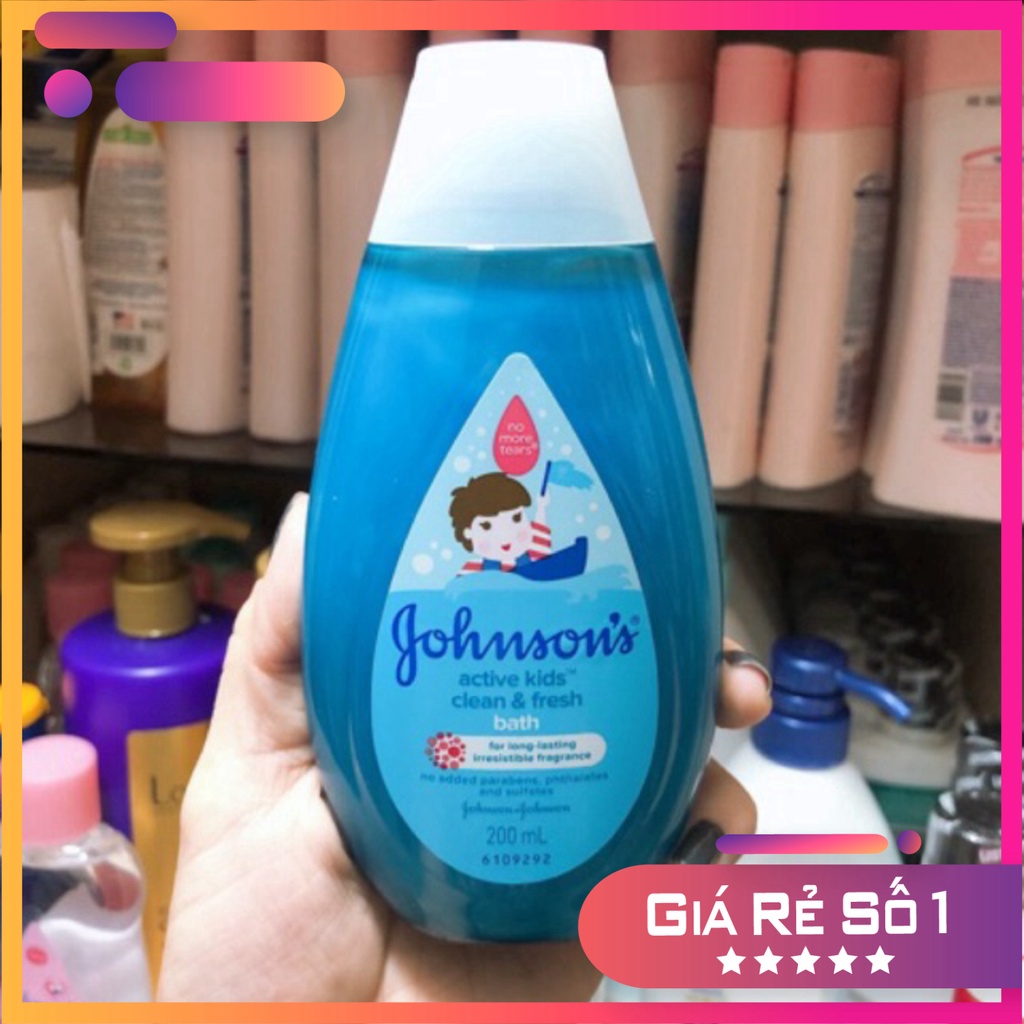 Chính hãng Sữa tắm thơm mát năng động Johnson's Baby 200ml