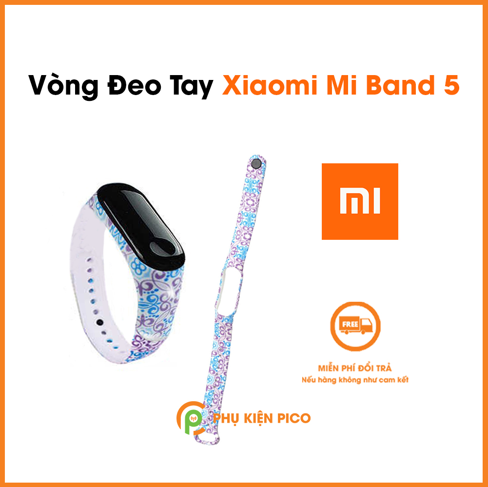 Dây vòng đeo tay Xiaomi Mi Band 5 dây silicon thời trang nhiều màu - Dây đeo thay thế Miband 5