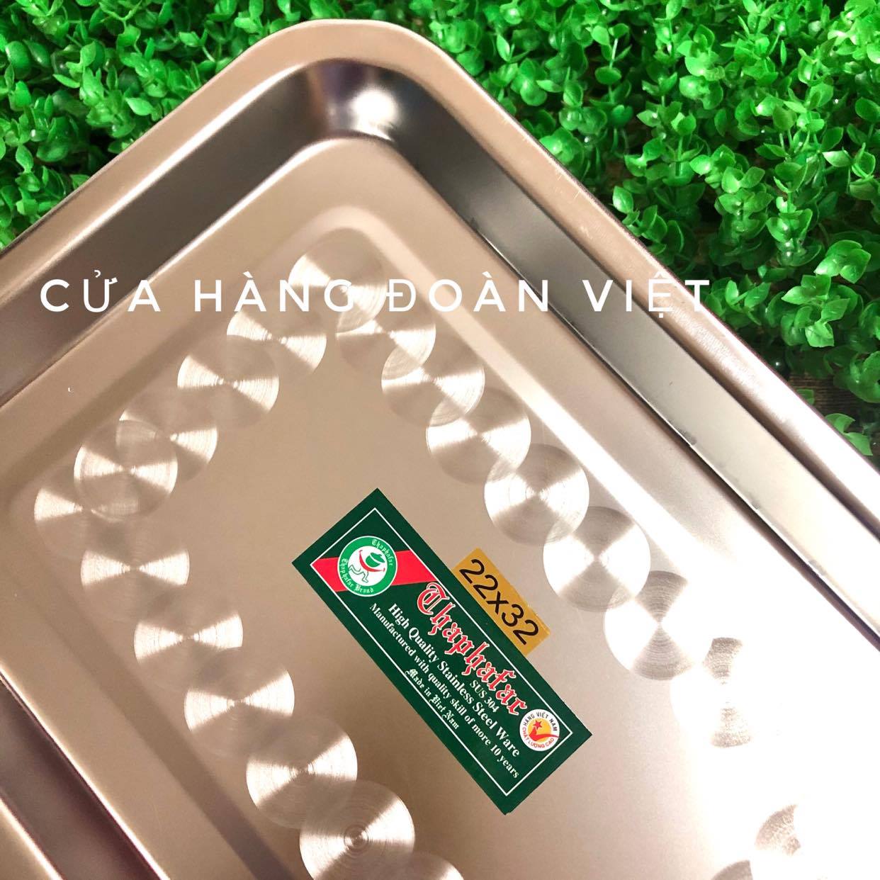 Mâm Inox 304 Cao Cấp  (Mâm cạn hình chữ nhật) - Cứng cáp, bền - Nhiều Size