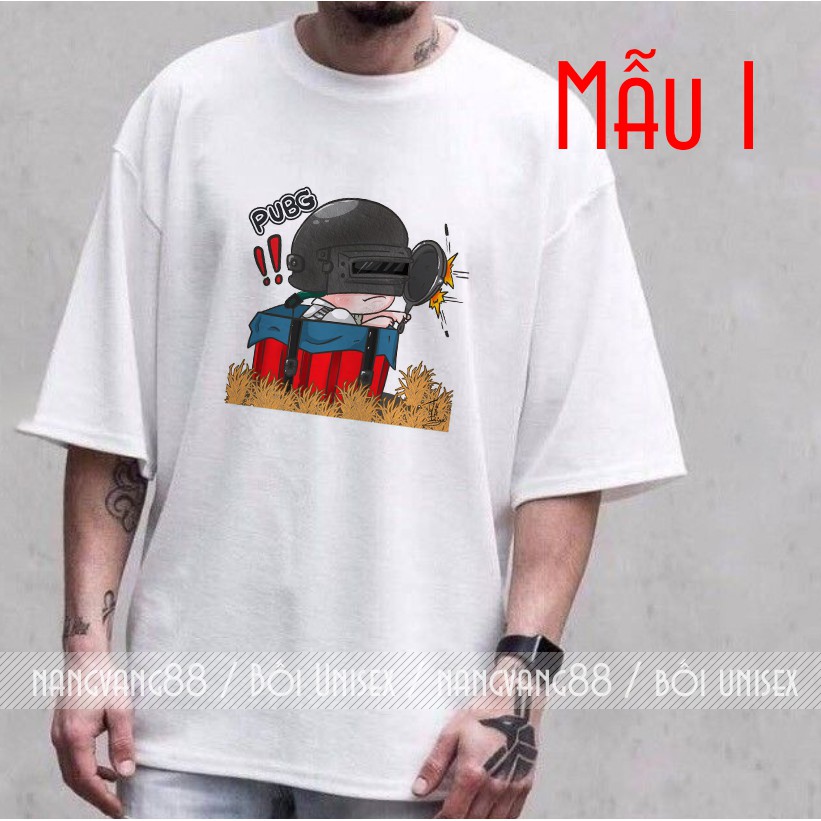 Áo Thun Nam nữ [ PUBG CHIBI Dễ Thương ] Unisex Tay Lỡ