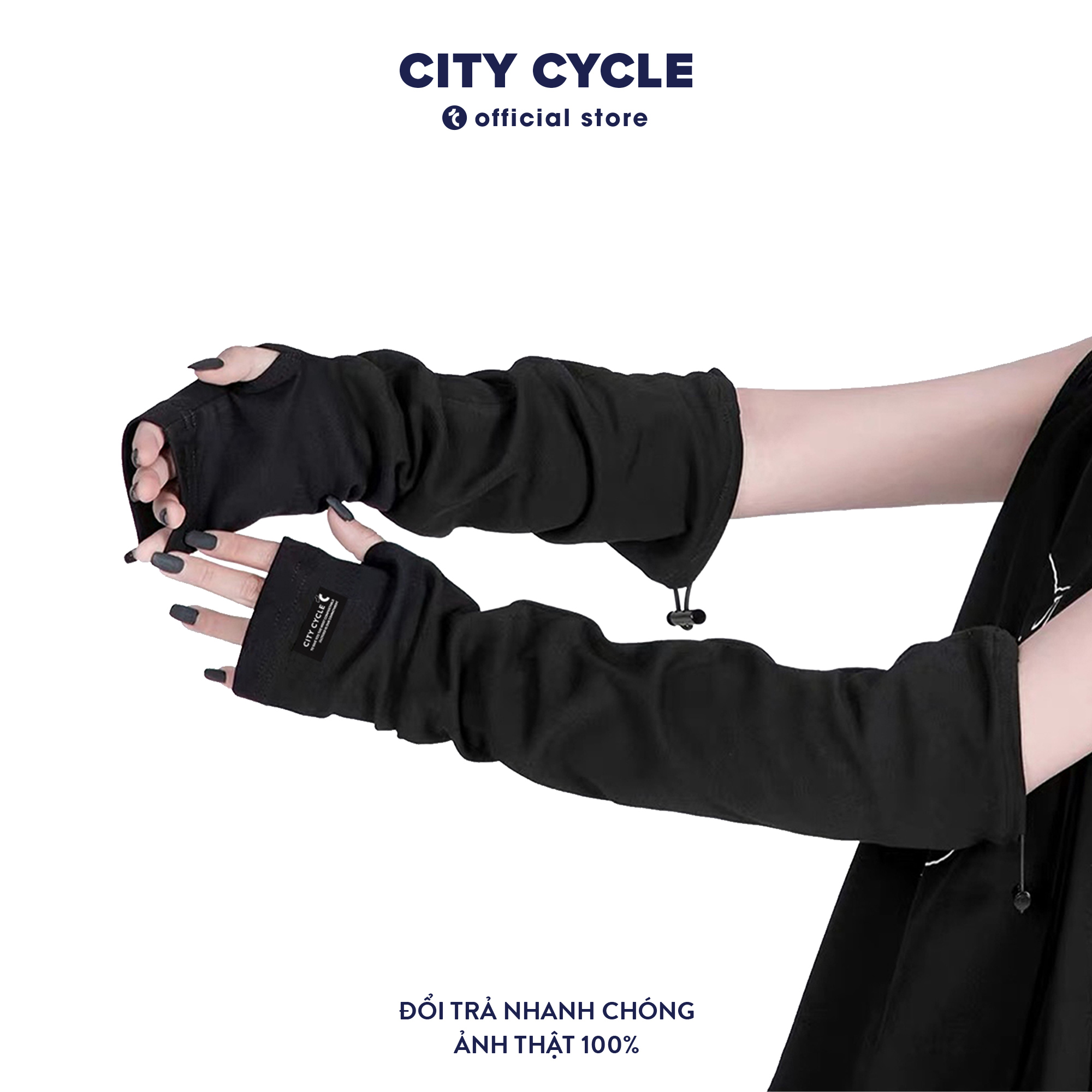 Găng tay chống nắng nam nữ City Cycle - Găng tay xỏ ngón unisex Local Brand