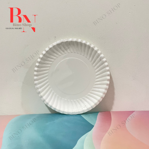 Dĩa Giấy Trắng 16cm - 10 Cái/ Xấp