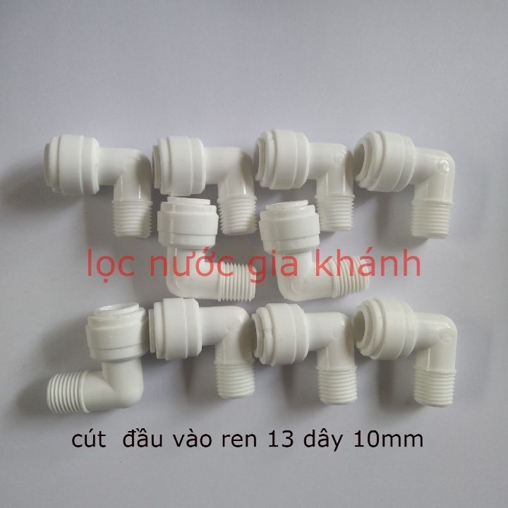 10 chiếc cút góc nối nhanh ren 13 ra dây 10mm