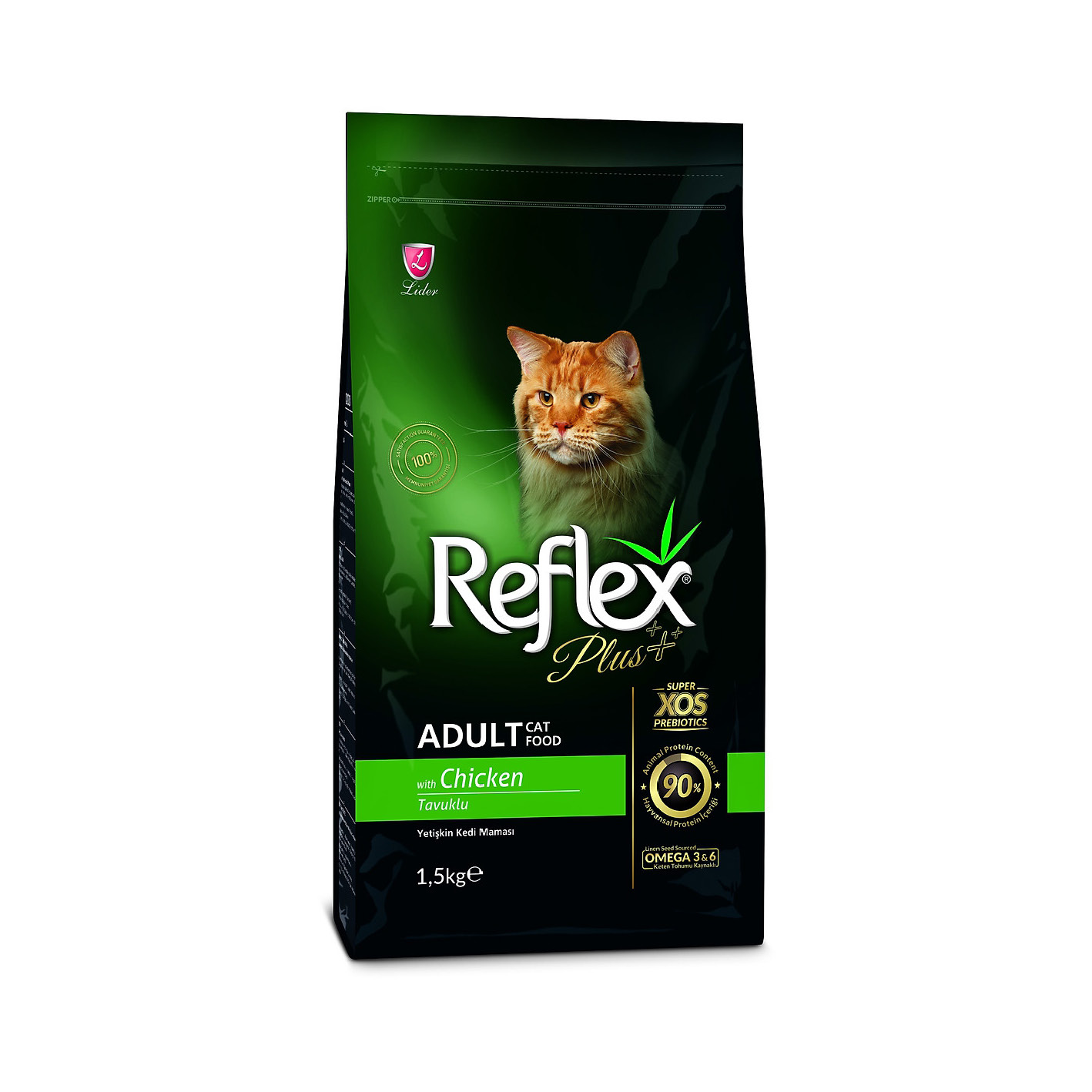 Hạt Reflex Plus cho mèo các loại túi 1,5kg - HAPPYCAT