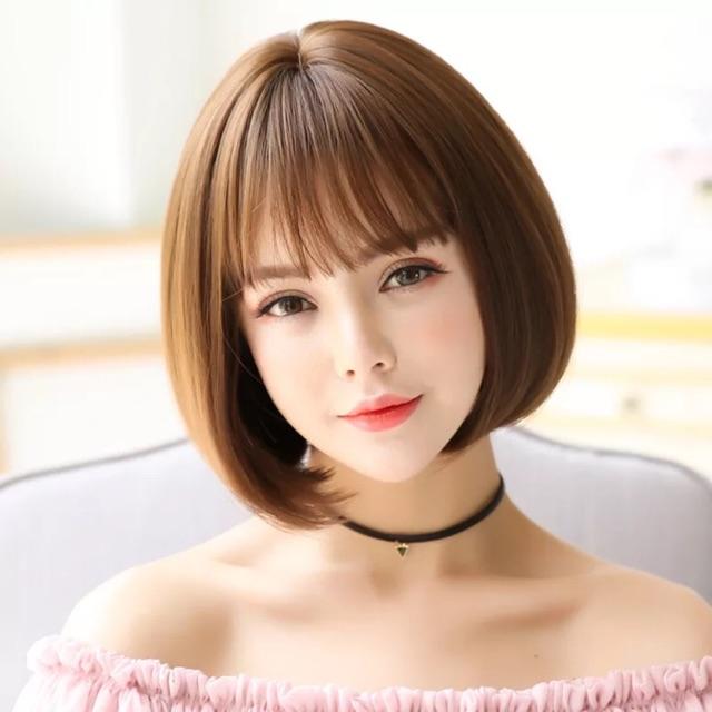 [HCM]Tóc giả nguyên đầu Cúp Vai 35cm SOCOLA - Hình thật