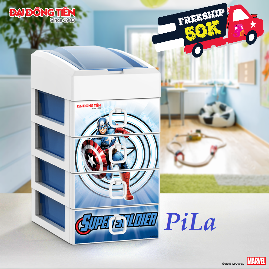 Tủ Nhựa 5 Ngăn Cao Cấp  Siêu Anh Hùng