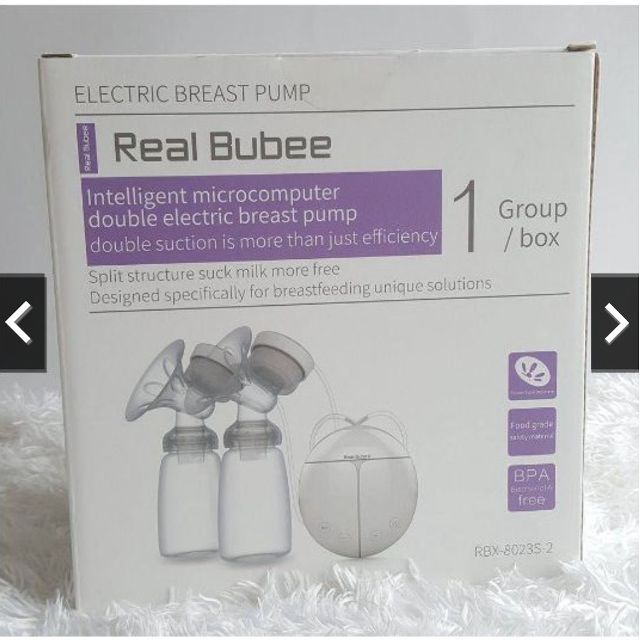 [HCM]Máy Hút Sữa Điện Đôi Real Bubee Có chế độ Massage, Kích sữa Hút Êm