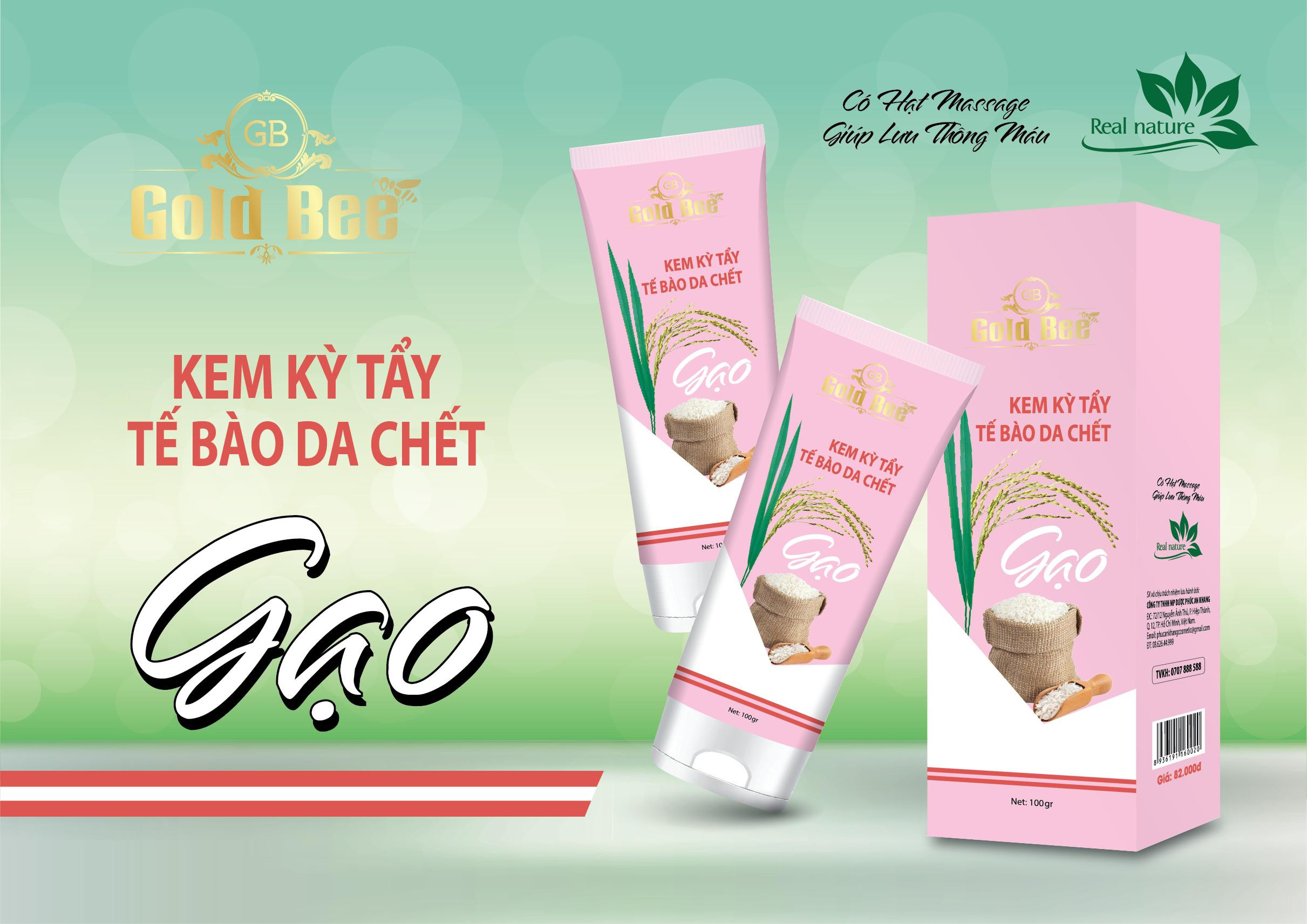 SỮA RỬA MẶT TRẮNG DA NGỪA MỤN GẠO Gold Bee