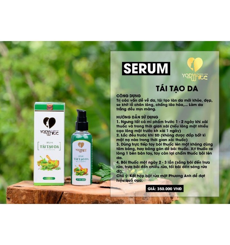 [HCM]Combo tái tạo da Phương Anh [ bao gồm serum tái tạo và bột rửa mặt]