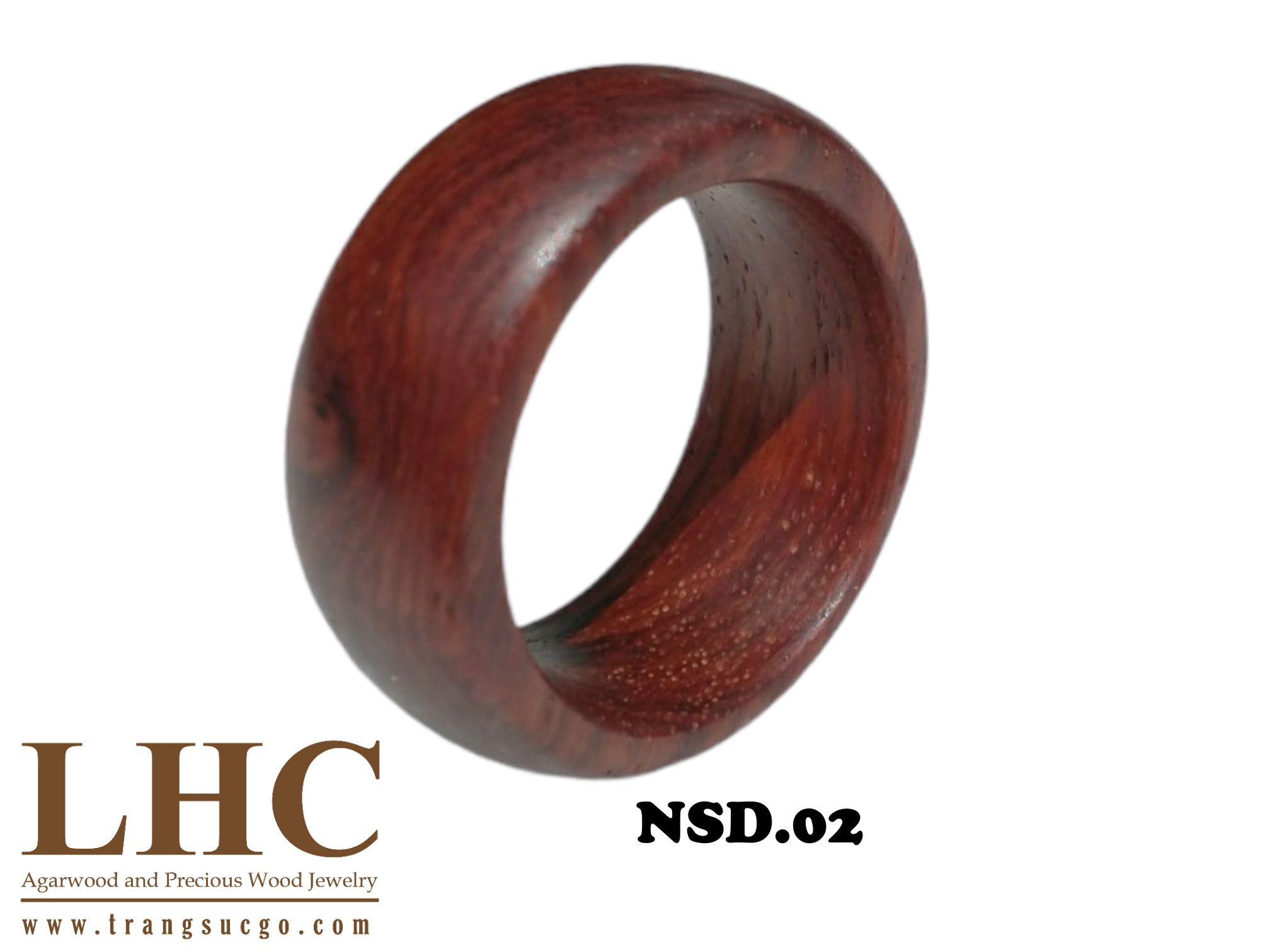 Nhẫn Gỗ Sưa Đỏ (NSD.02)