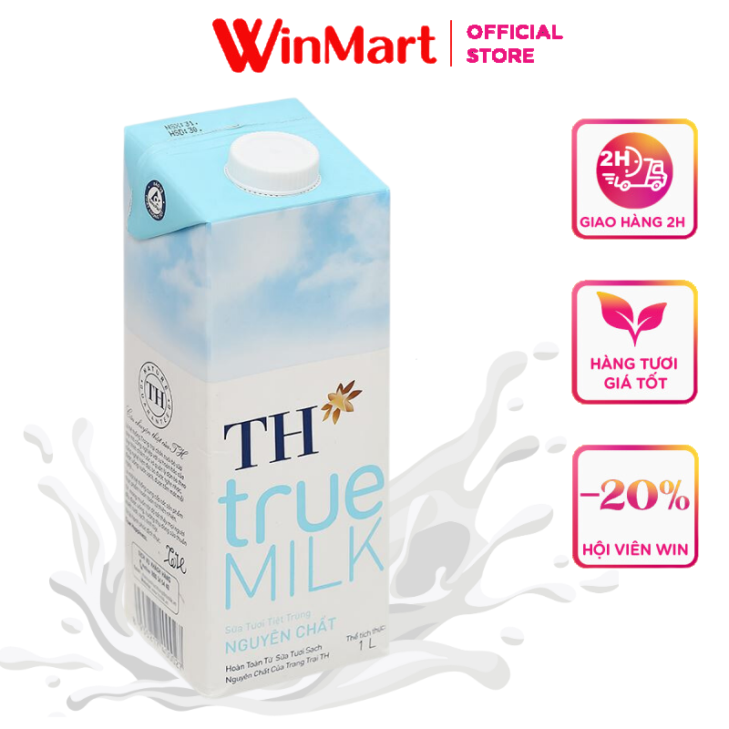 [Siêu thị WinMart] - Sữa tươi nguyên chất TH True Milk họp 1 lít