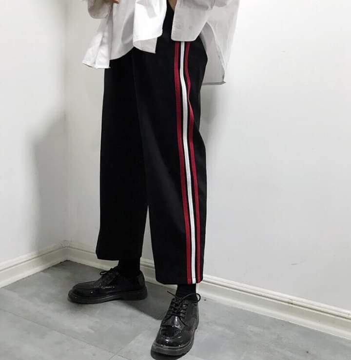 [HCM] (M L XL, 40-70kg Quần 3 Sọc dọc unisex nam/nữ). Có ảnh thật. Quần 3 line unisex nam/nữ