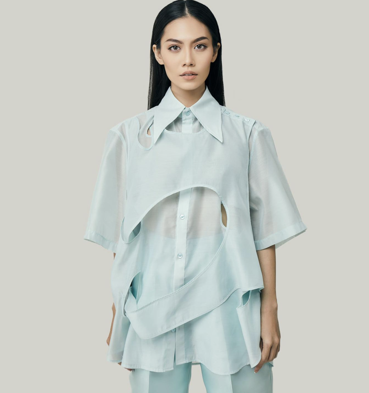 Áo sơ mi lượn vòng Cao Stu