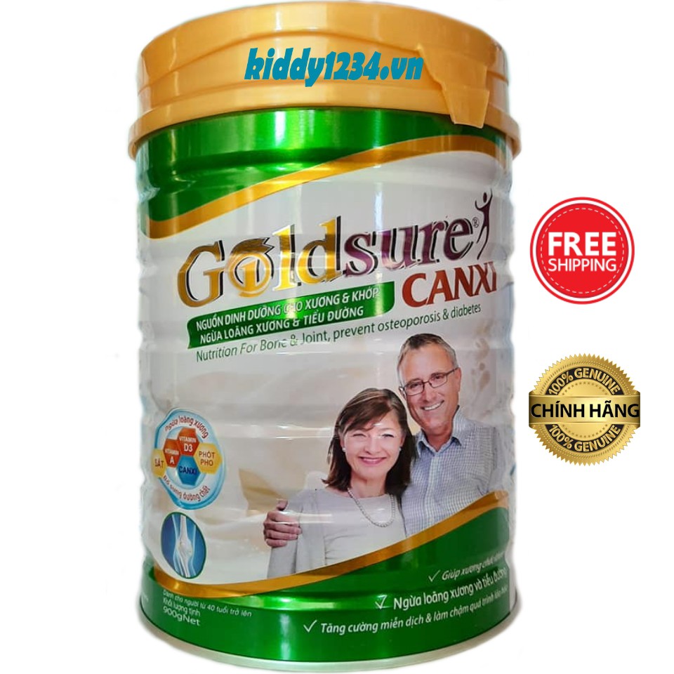 Combo 3 lon sữa Goldsure canxi ngừa loãng xương 900g dành cho người già