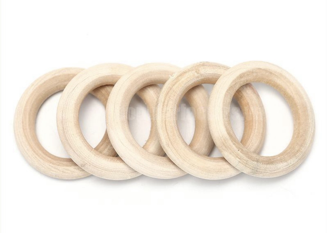 [HCM]5 cái lục lạc gỗ  trơn ( Kích thước 10mm)